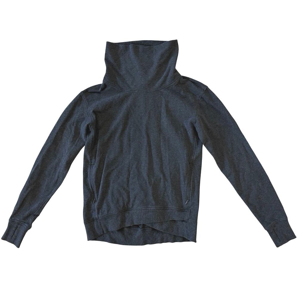 Lululemon On The Double Pullover Cowl Neck Sweater Gray Size 8